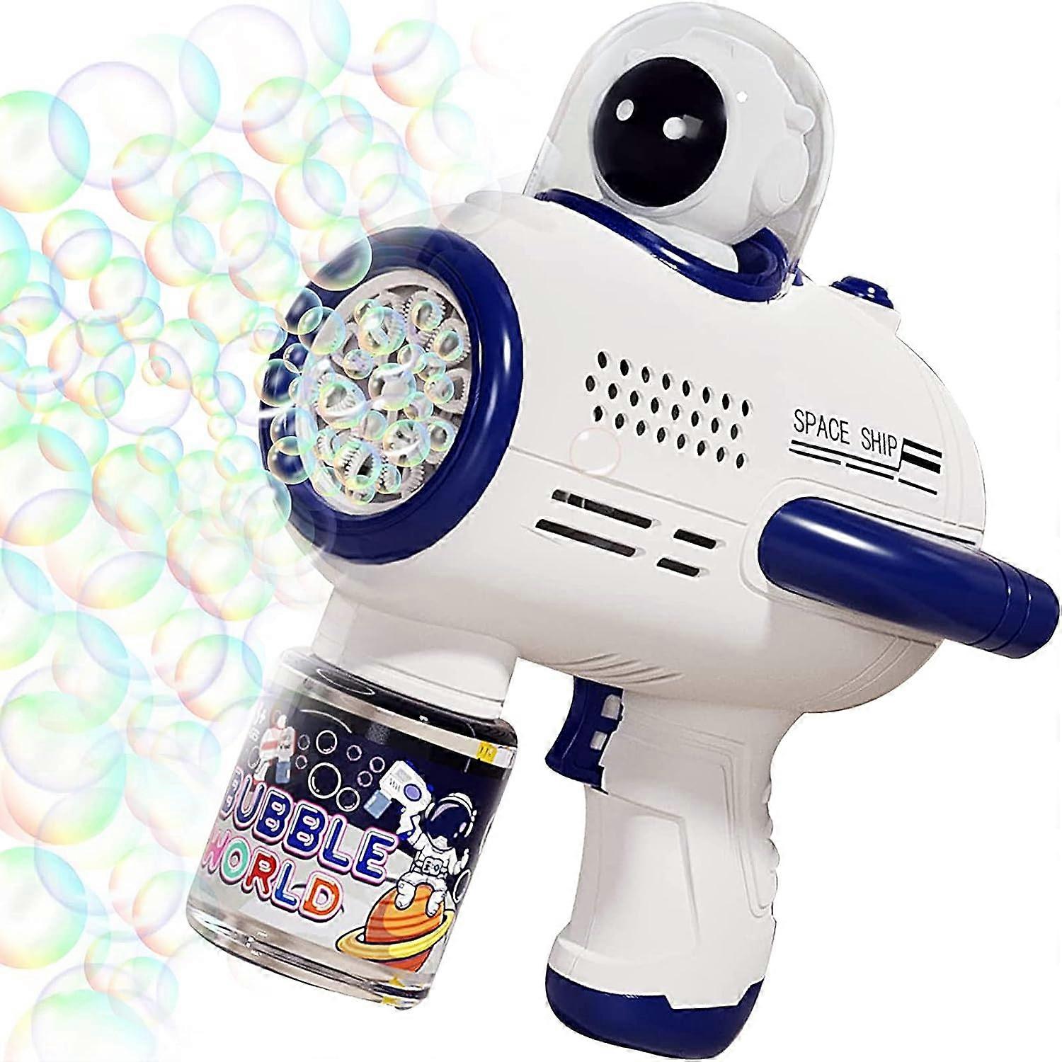 Bubble Gun For Kids  Space Bubble Machine Gun Hand held Electric Bubble Blaster  Leak Proof LED Bubbles Maker (Bubble Solution Not Included)  Automati