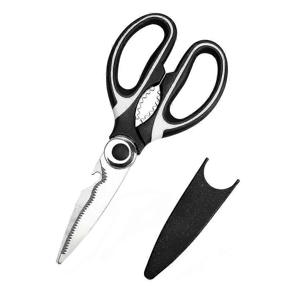 OuZhan Household Kitchen Chicken Bone Meat Vegetable Walnut Scissors Shears Cutter Tool