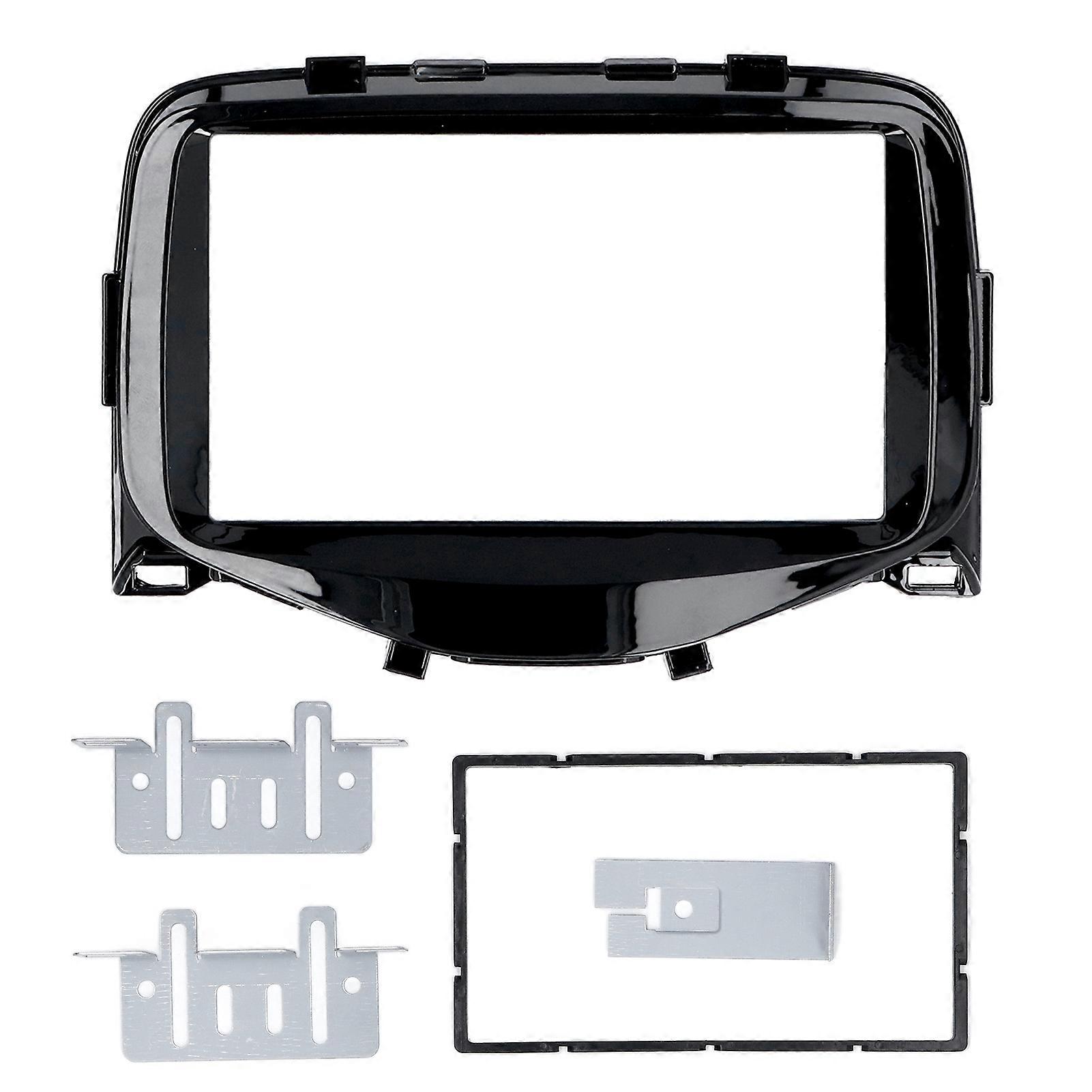 2 DIN Car Dash Mount Trim Kit Stereo Radio Fascia GPS CD DVD Panel Frame Replacement for AYGO 2014?2015