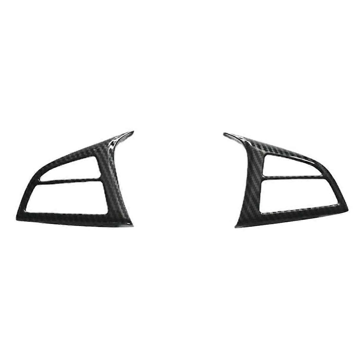 Left Right Steering Wheel Frame Decor Switch Button Cover Trim Decoration Carbon Fiber Look for TAN