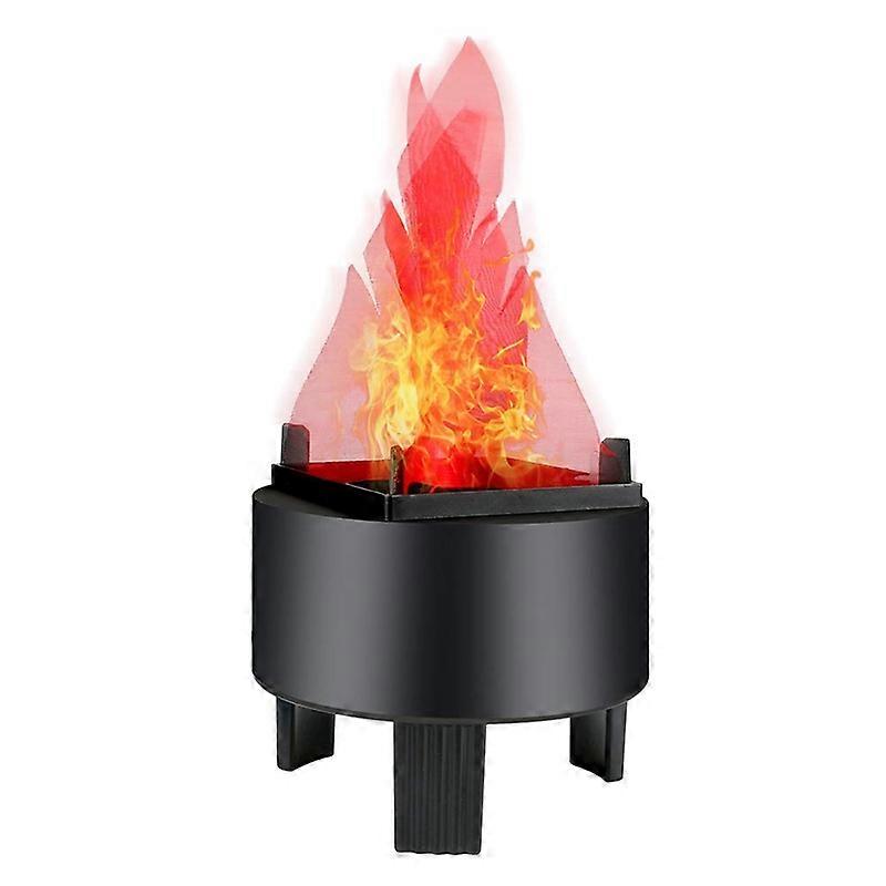LED Fire Effect Light Artificial Electric Flicker Campfire Lamp Supplies for Bar Stage Home, US Plu