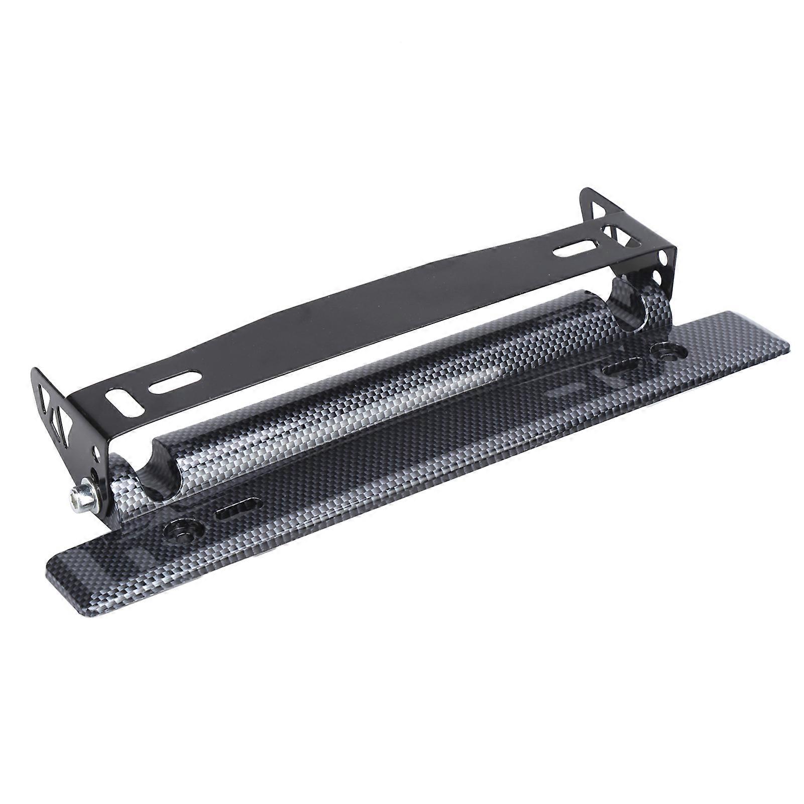 License Plate Frame Carbon Fiber Style Adjustable Universal Automobile DIY Modification