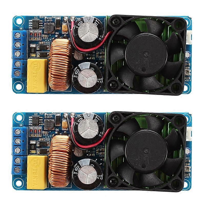 2X IRS2092S 500W Mono Channel Digital Amplifier Class D HIFI Power Amp Board With FAN