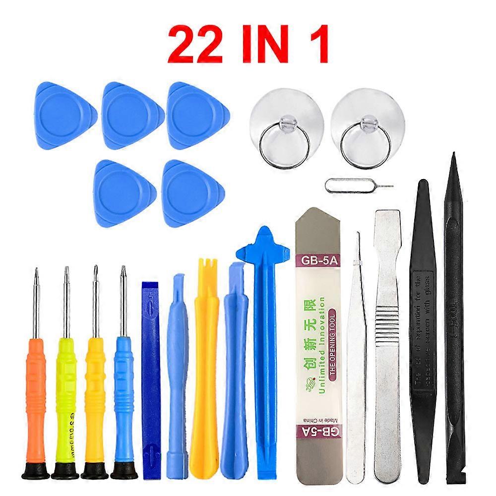 22 in 1 Mobile Phone Repair Tools Kit Spudger Pry Opening Screwdriver Set for iPhone iPad Laptop Computer Disassemble Hand Tools