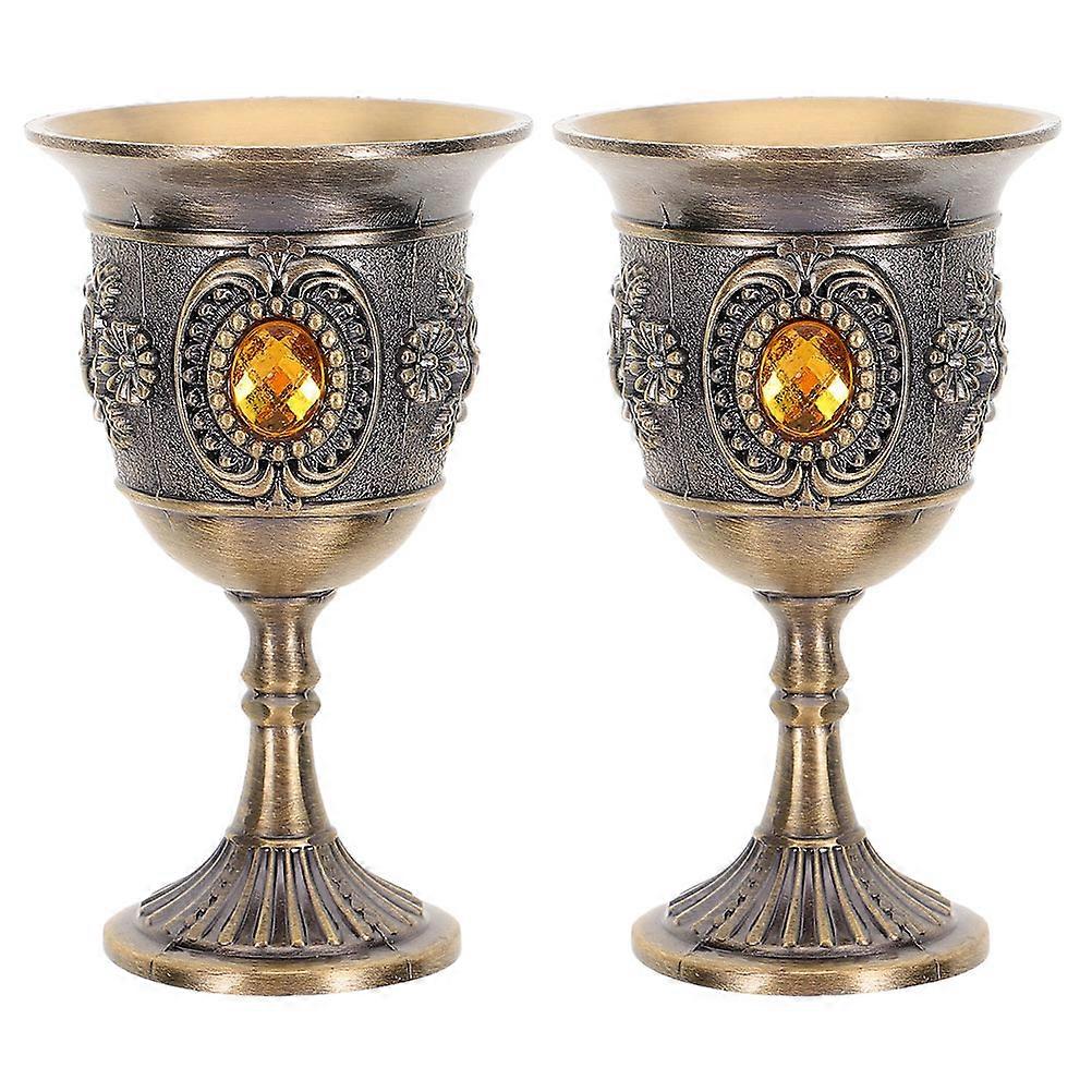 2pcs Multi-function Wine Cup Delicate Goblet Decorative European Liquor Cup Wine Supply