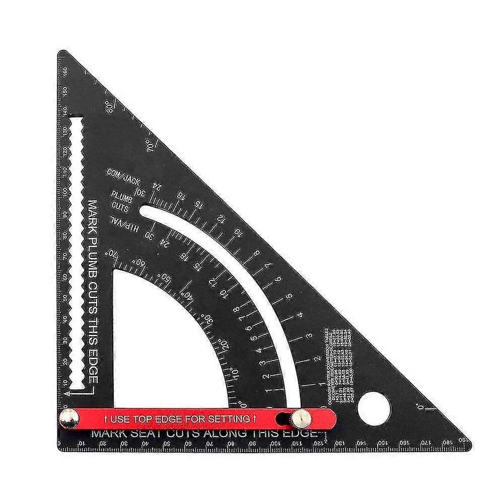 Adjustable Woodworking Triangles Ruler Aluminum Alloy Triangles Ruler Multi-function Measuring Line Ruler Right Angle Ruler Metric Ruler