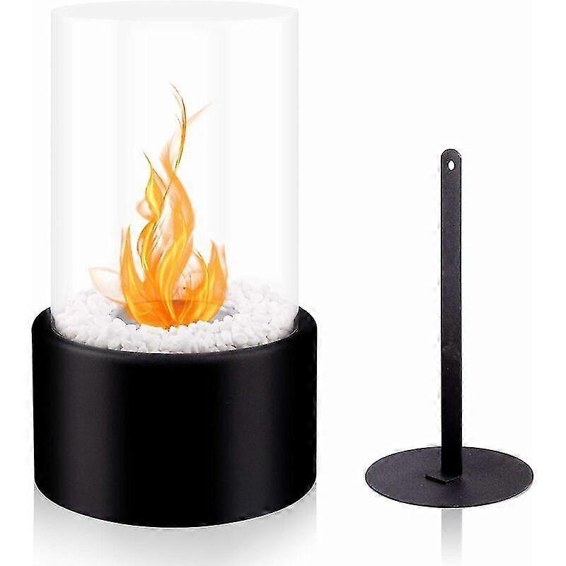 Portable Bioethanol Tabletop Fireplace, Cross Circle Ethanol Fireplace