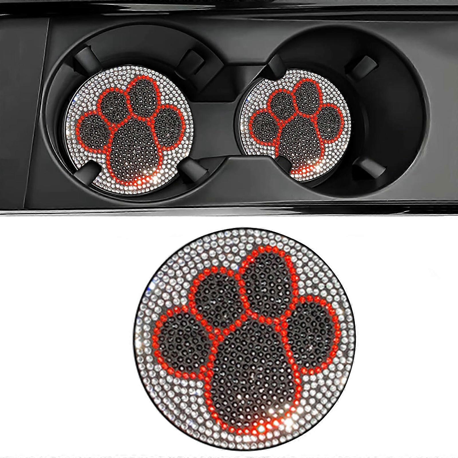 Car Saucer Dog Paw Print Interior Universal Non-slip Saucer Embedded Decorative Saucer Heat Insulation FLYE2506