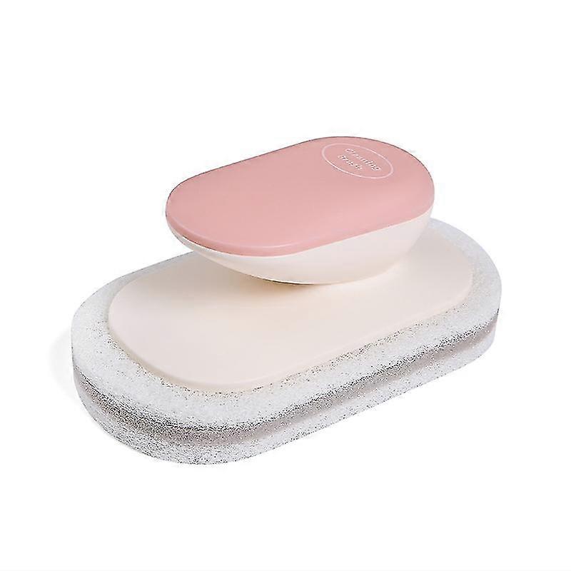 Disksvampar - Disksvampar med handtag - Multifunktionella skrubbsvampar för kök, badrum, badkar, hem, pool 1-pack rosa