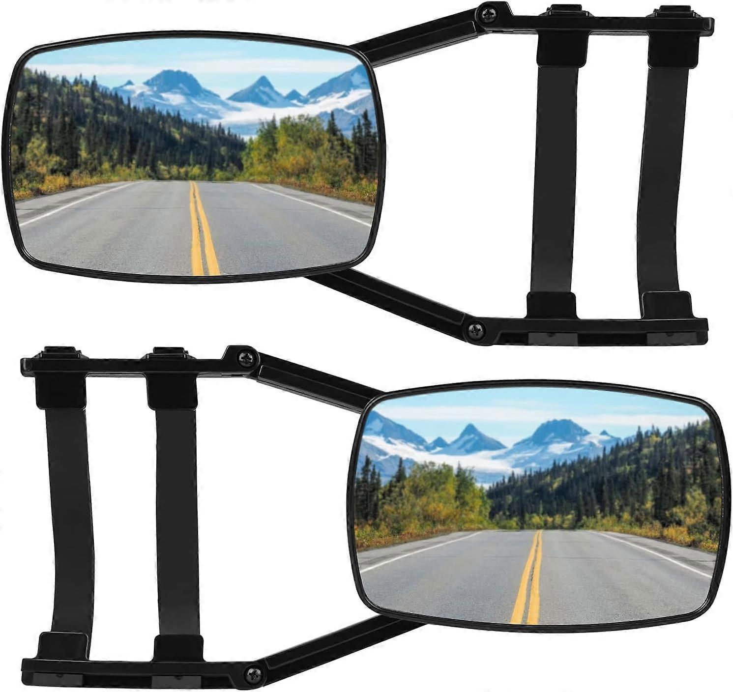 Mirror Extenders For Towing, Universal Clip-on Towing Mirrors 360 Degree Adjustable Extension Mirrors for Towing Trailer Truck  B2 ZD