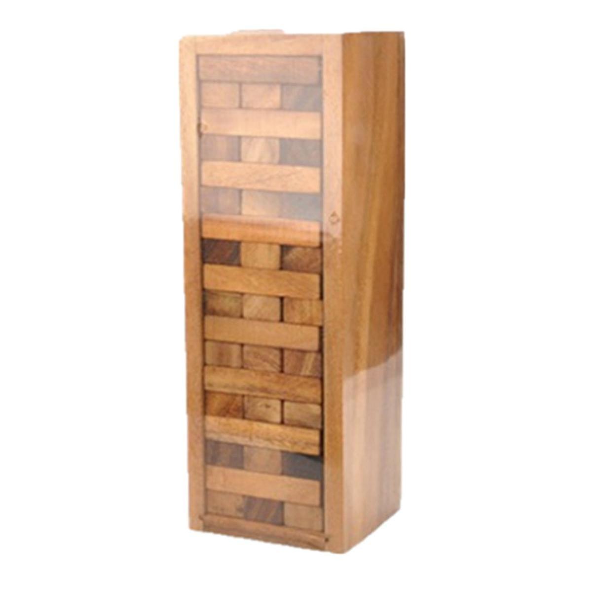 Wood Tumbling Tower Game - Perfect for Games, Outdoor Games for Adults and Family, Classic Stacking