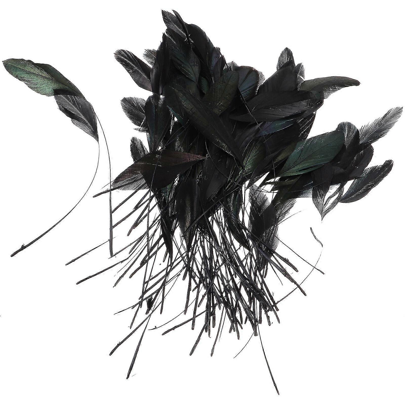 100pcs Handwerk Federn Schwarze Federn Huhn Federn Traumfänger Herstellung Federn Party Requisiten