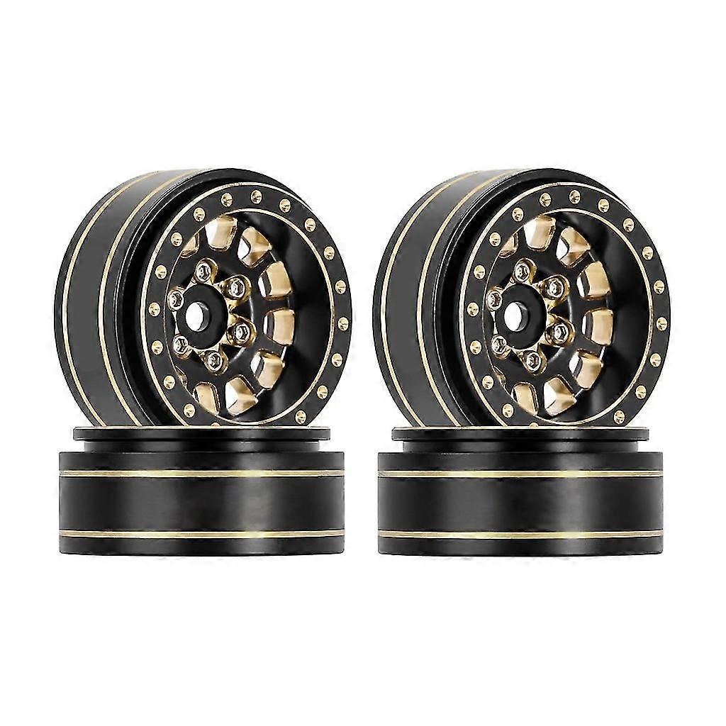 Beadlock Wheel 12-spoke Wheel For 1/18 Trx4m 1/24 Scx24 Rc Crawler 4pcs