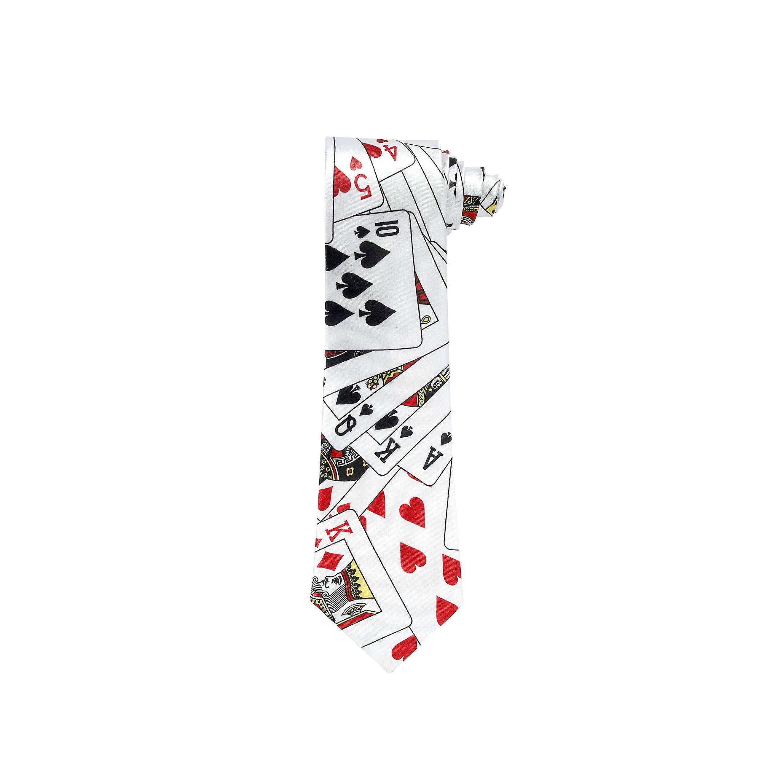 Mens Neck Tie Poker Playing Cards