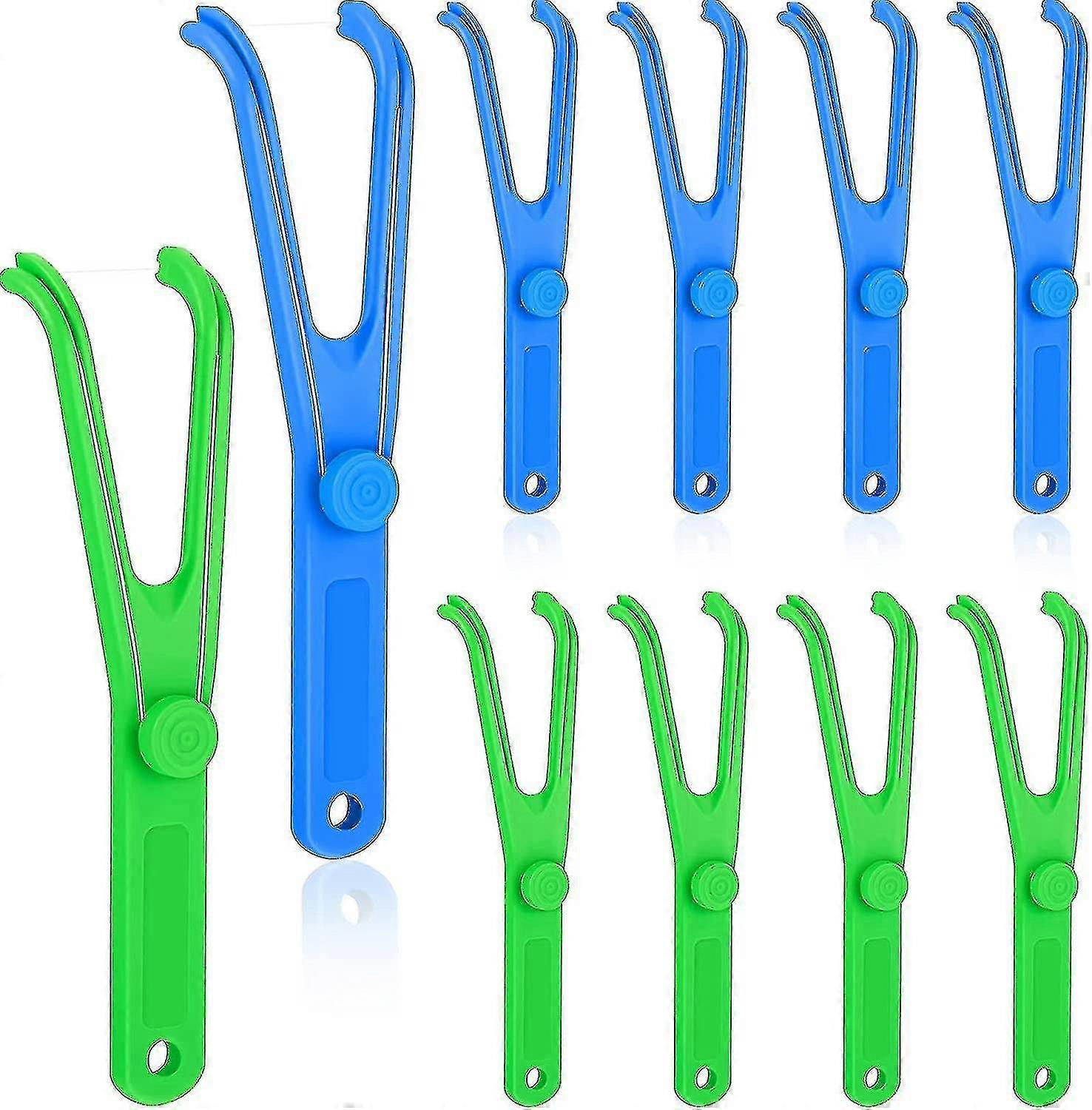 10 Pack Dental Floss Holders - Reusable and Durable Flossing Tools for Adults and Kids