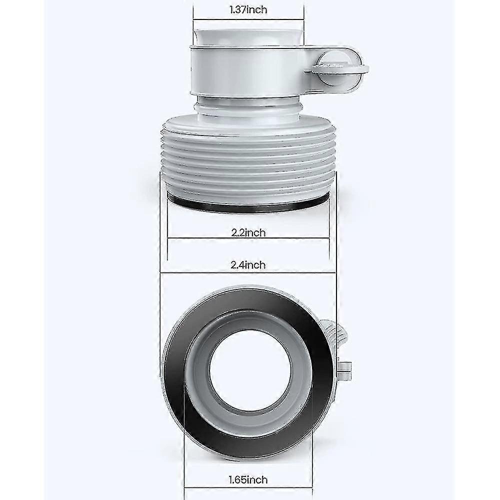 Type B Hose Adapter For Pumps, 4 Pack, Pool Hose Adapter For 1.5inch And 1.25inch Fittings, Gray