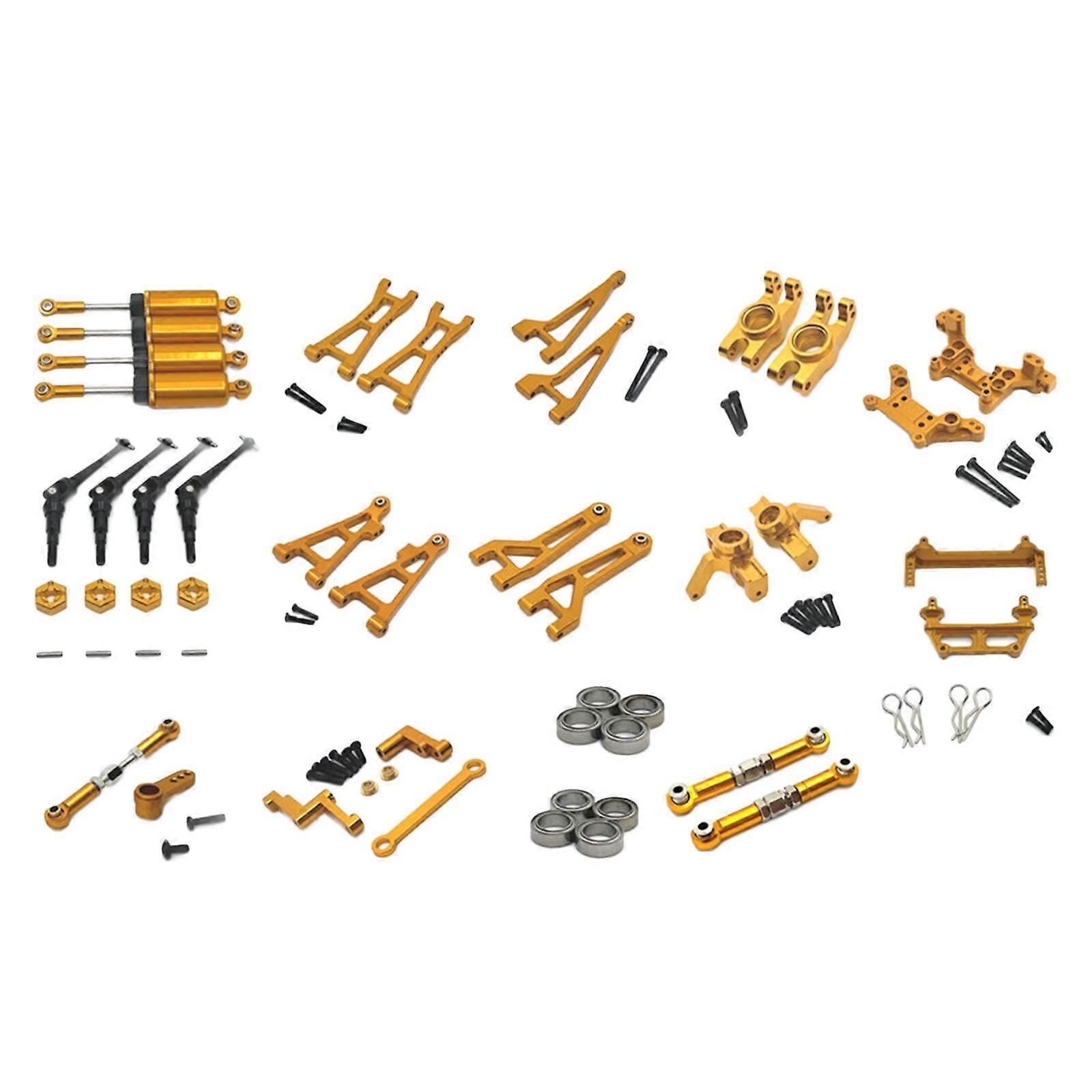 RC Car Upgrade Parts Set Metal for 1:16 Scale Accs Short Course Drifting Car red