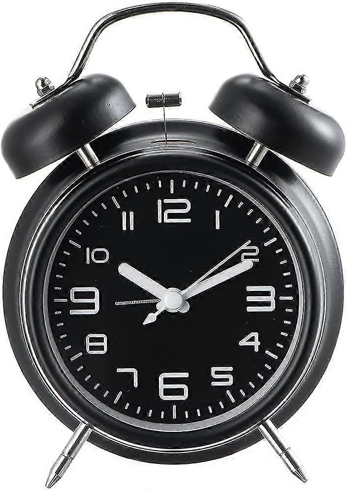 Loud Alarm Clock For Heavy Sleepers Adults ,silent Non Ticking Twin Bell Alarm Clock For Bedroom,battery Powered Analog Alarm