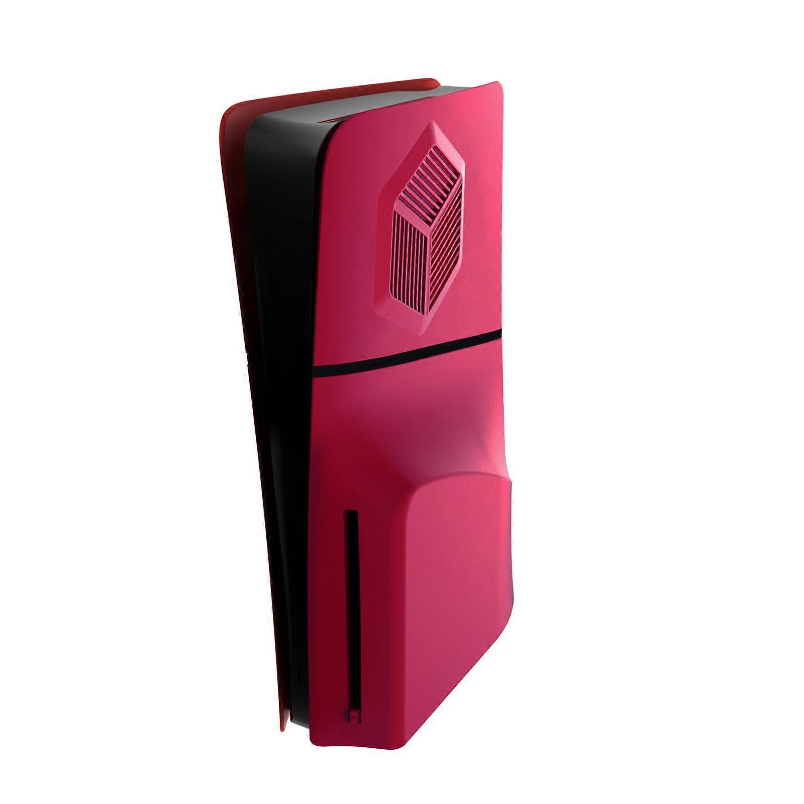 PS5 Slim gaming console shell replacement new PS5 split heat dissipation console shell replacement protective shell(Disk,Red)