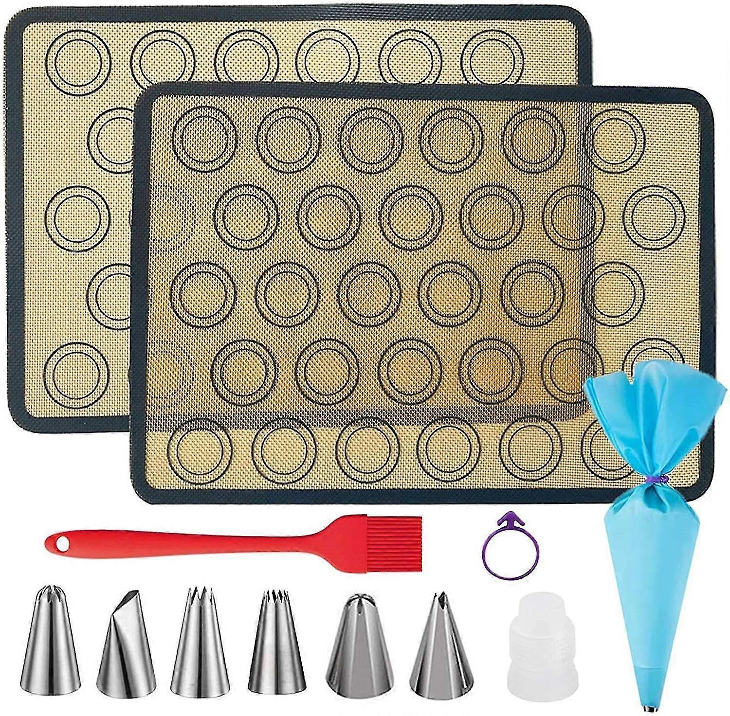 Silicone Baking Mats Set Of 13, For Resuable Oven Tray Liners