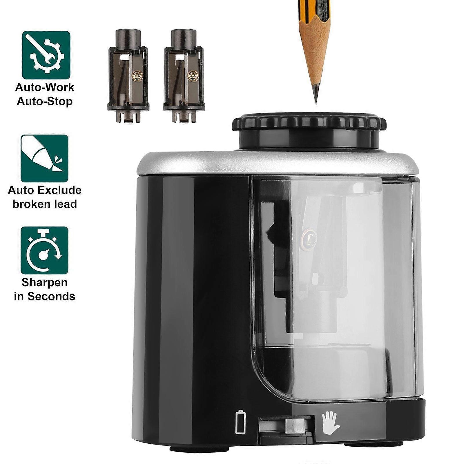 Electric Pencil Sharpener,Kids Friendly Electric & Battery Operated Pencil Sharpener Automated Cordless Sharpener for School, Home, Office, Classroom
