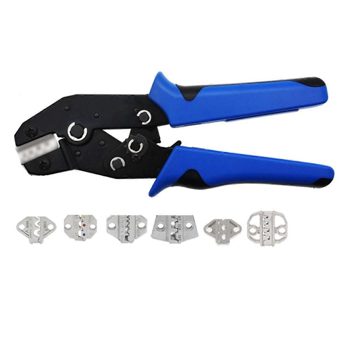 Crimping Pliers Ratchet Hand Tools Crimper Jaw Set Work for Insulated & Non-Insulated Tube VE RV SV