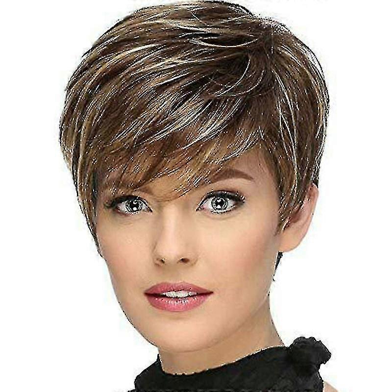 pelucas sintéticas de pelo recto pixie corto cortado para niño