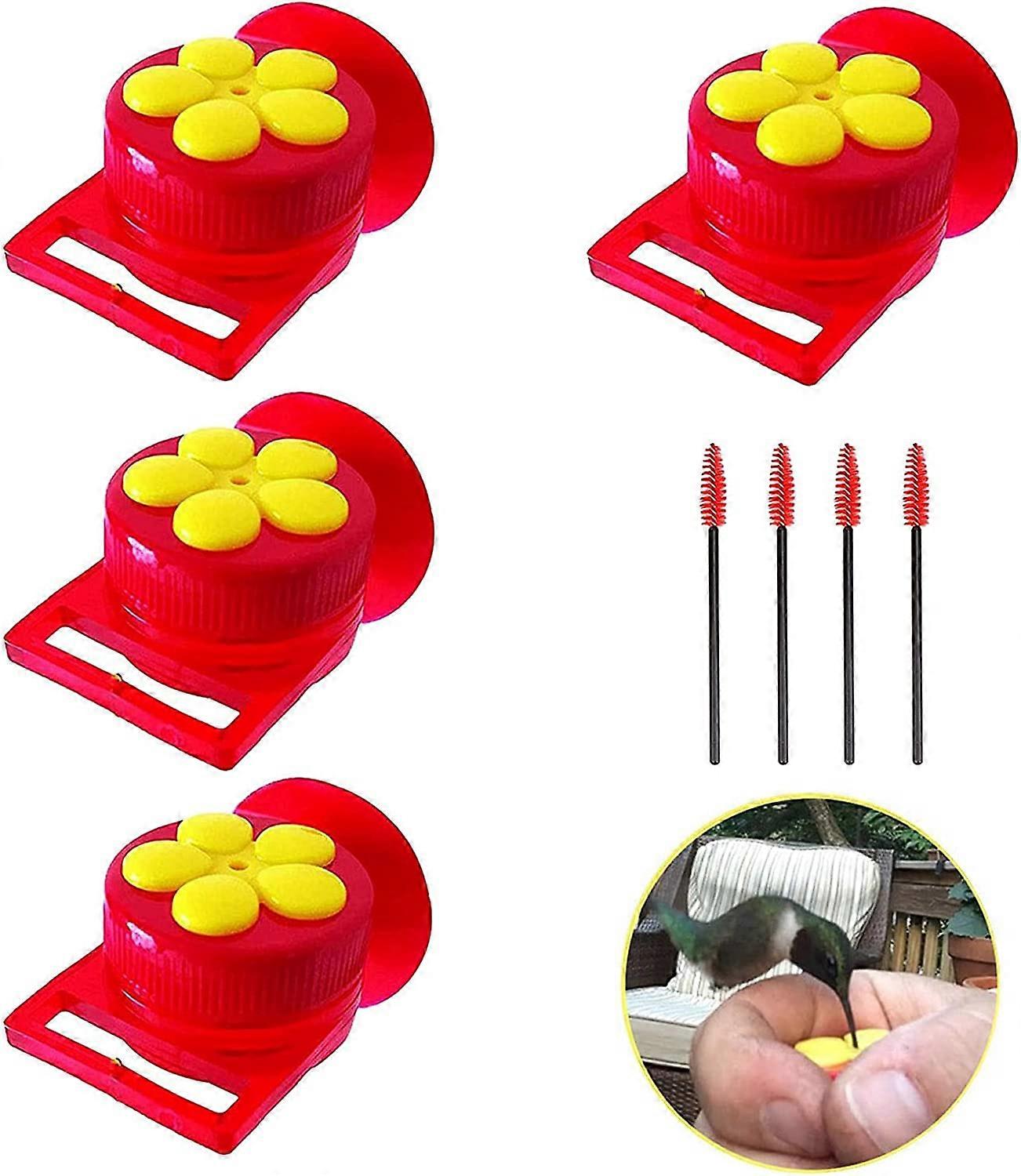 Handheld Hummingbird Feeders for Outdoors,Hummingbird Feeders with Suction Cups,4 Pack