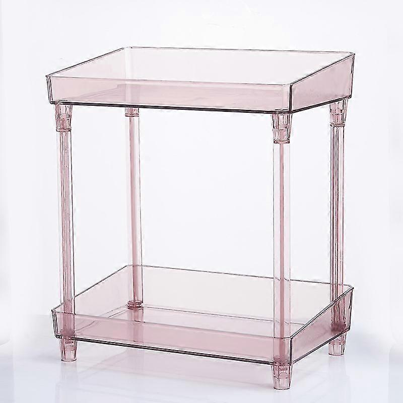 Floor-standing Double-layer Desktop Bathroom Vanity Storage Rack lotus Root Powder)