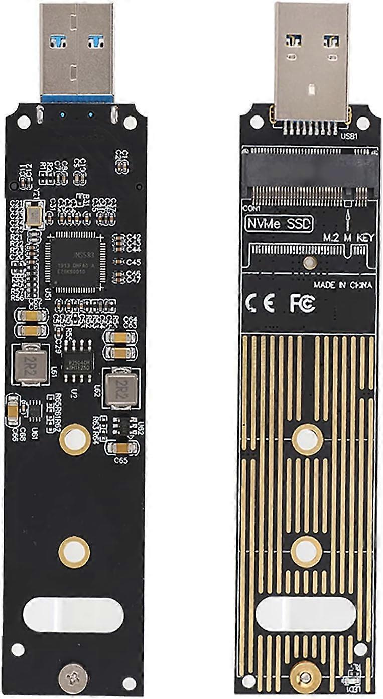 M.2 NVME SSD to USB Adapter Card, USB 3.1 Type A Hard Drive Converter Board, SSD Adapter Card Compatible with Windows XP 7 8 10, Mac OS