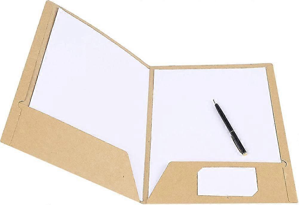 10 Pack Cardboard Folder With Flap A4 Kraft Paper Liners Insert File Folder