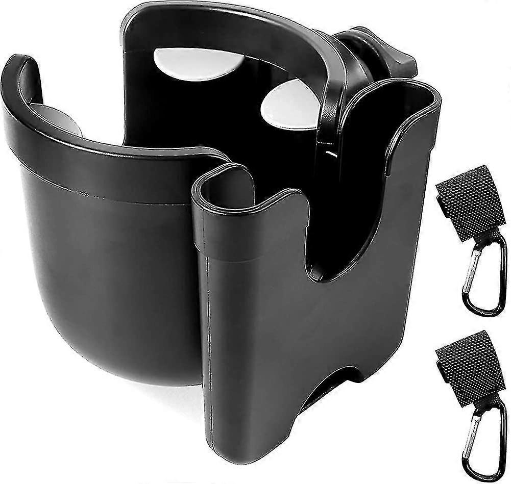 Universal Pushchair Cup Holder. 2 In 1 With Phone Holder 360 Degree Rotatable