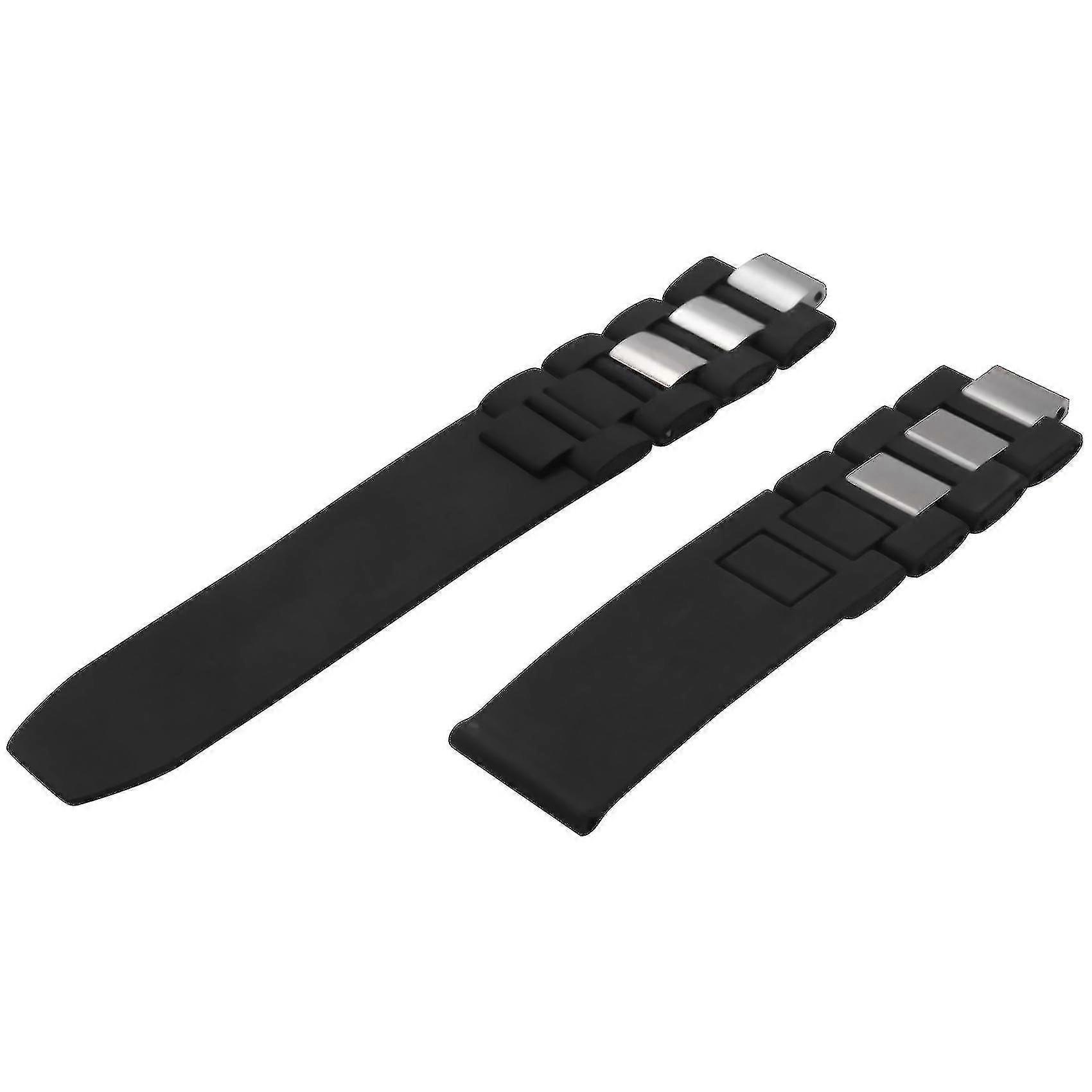 20mm Silicone Strap Watch For Chronoscaph Autoscaph 21 , Black