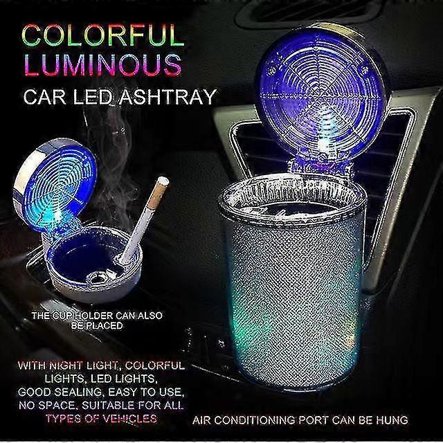 Posacenere per auto, Un buon aiuto per fumatori, Con luci a led, sigarette, sigari, contenitori posacenere, posacenere, bombole di gas, portasigari, deposito C