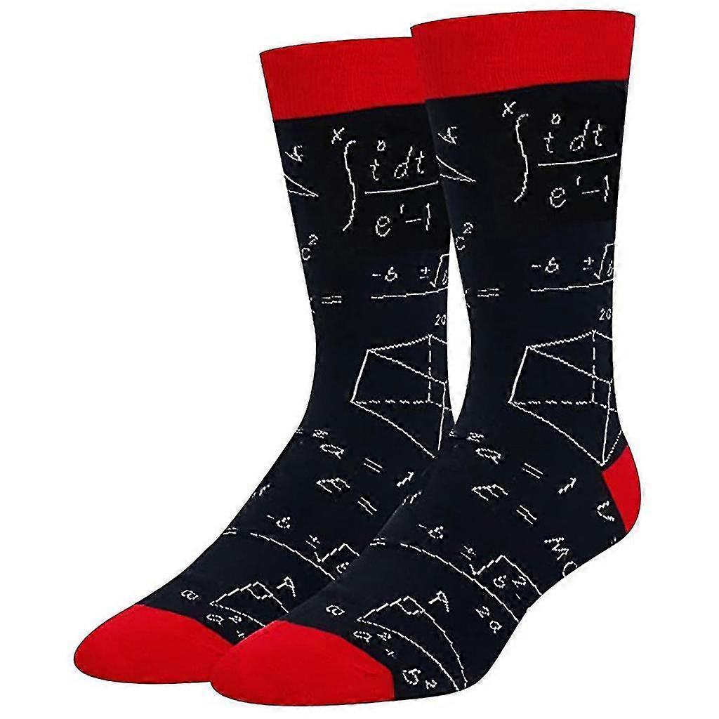 Bărbați femei Formula matematică imprimate echipaj șosete algebră geometrie abstract matematică casual amuzant noutate mid tub ciorapi ciorapi cadouri