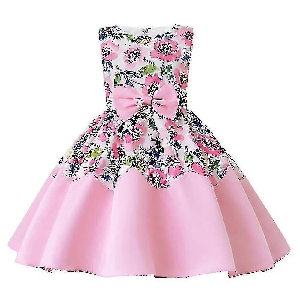 2-10 سنوات الفتيات زهرة وصيفة الشرف اللباس الاطفال حفل زفاف القوس فساتين الأميرة