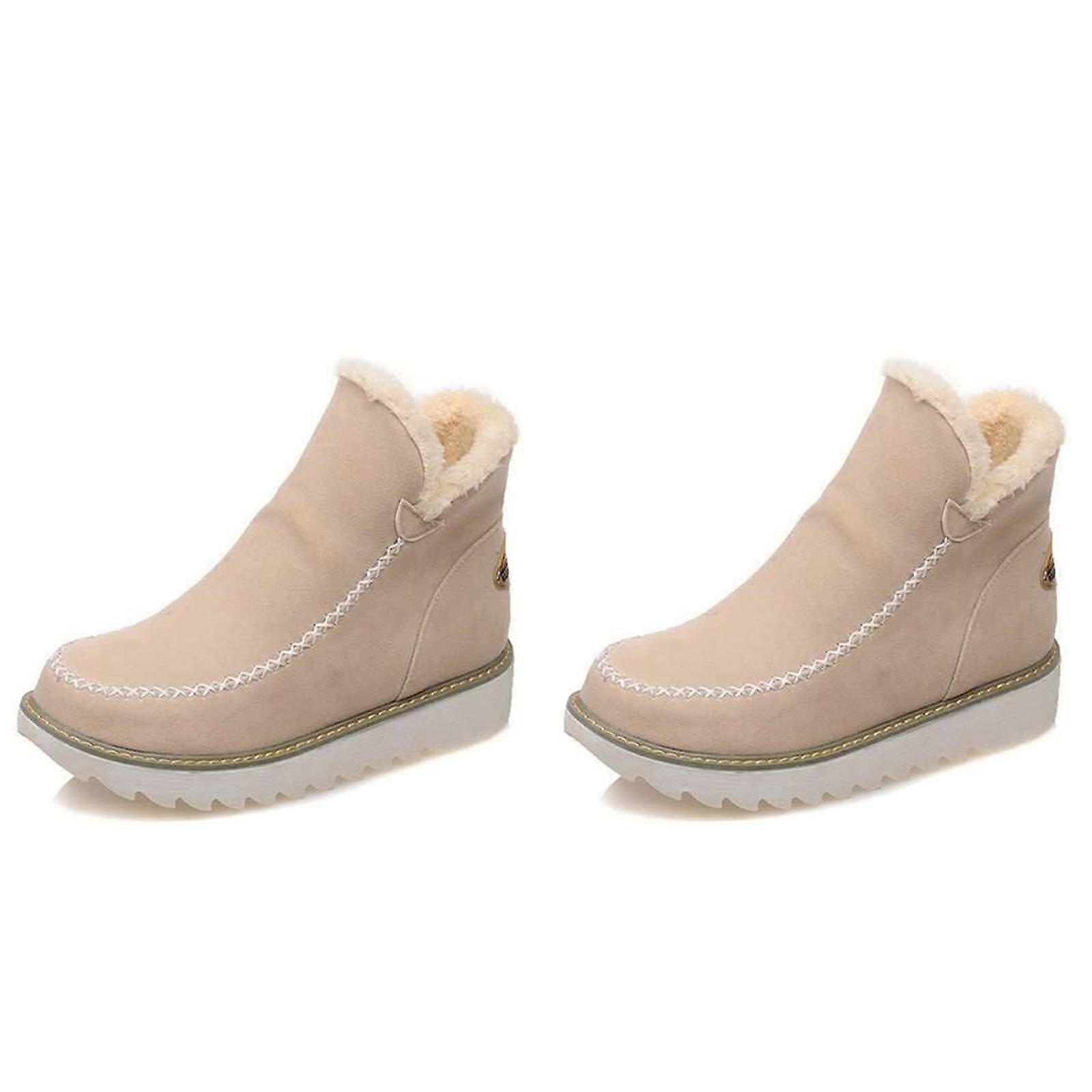 100% nový, 1 pár dámské klasické protiskluzové kotníkové Uggs černá bavlna 1 pár teplých sněhových bot Microfleece podšívka