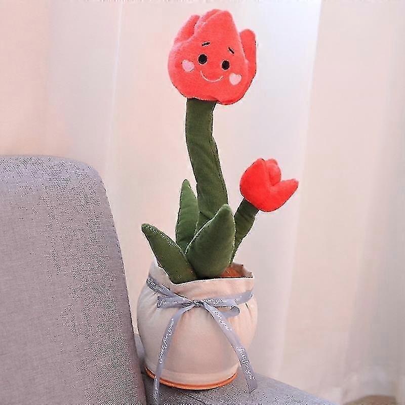 Talking Flower Plush Toy Dancing Talking Repeating Multifunctional Tulip