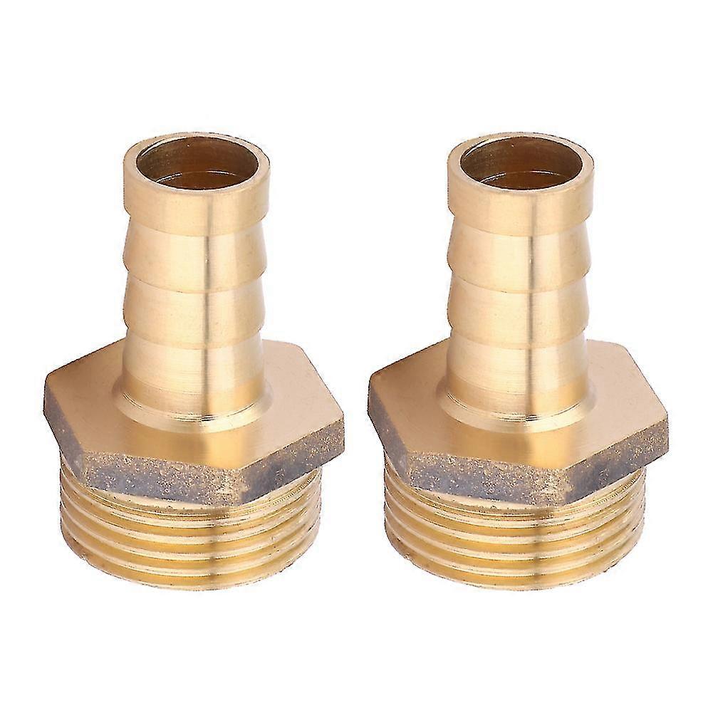 2pcs G34 Male Thread Brass Pipe Fitting Connector for Gas Liquid