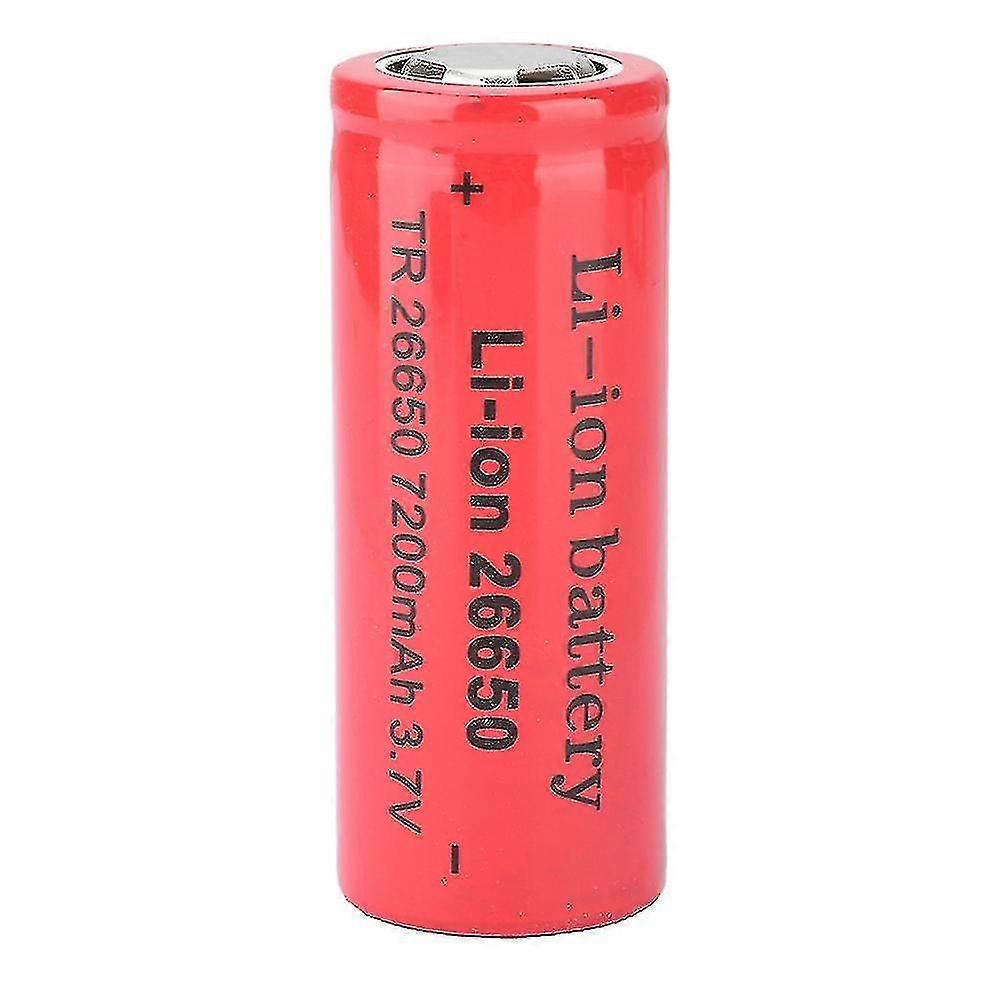 26650 7200mah 3.7v Rechargeable Battery Mini Size Portable Large Capacity Red