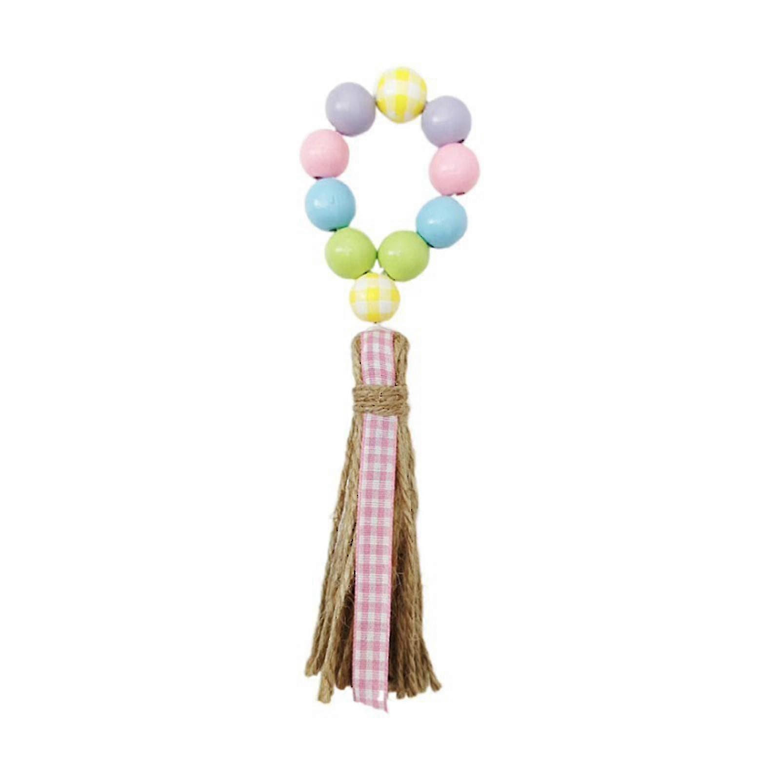 Easter Wooden Bead Decoration Create Happy Easter Atmosphere For Party Hanging Ornament