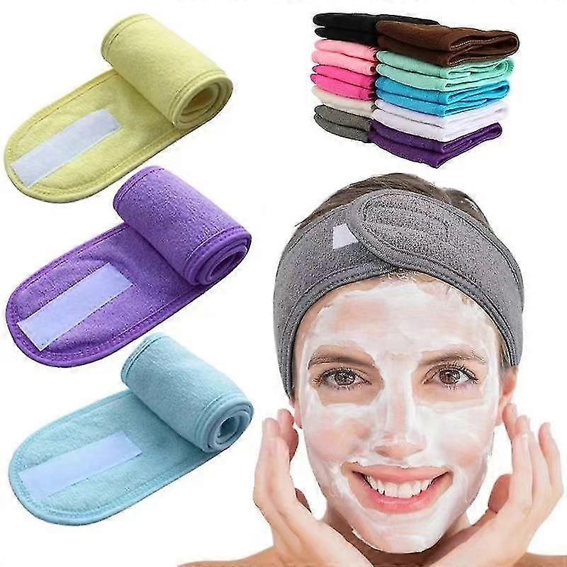 Mizeo Spa Headband For Women,Sponge Terry Cloth Fabric Head Band,Soft&Non Slip Hair - Foto 7