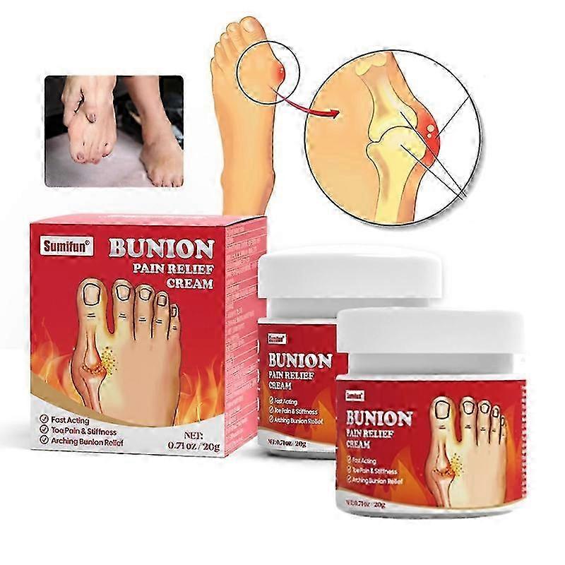 1-3x Bunion Smärtlindring Grädde Tå Led Valgus Corrector Cream Behandla Hallux Stelhet