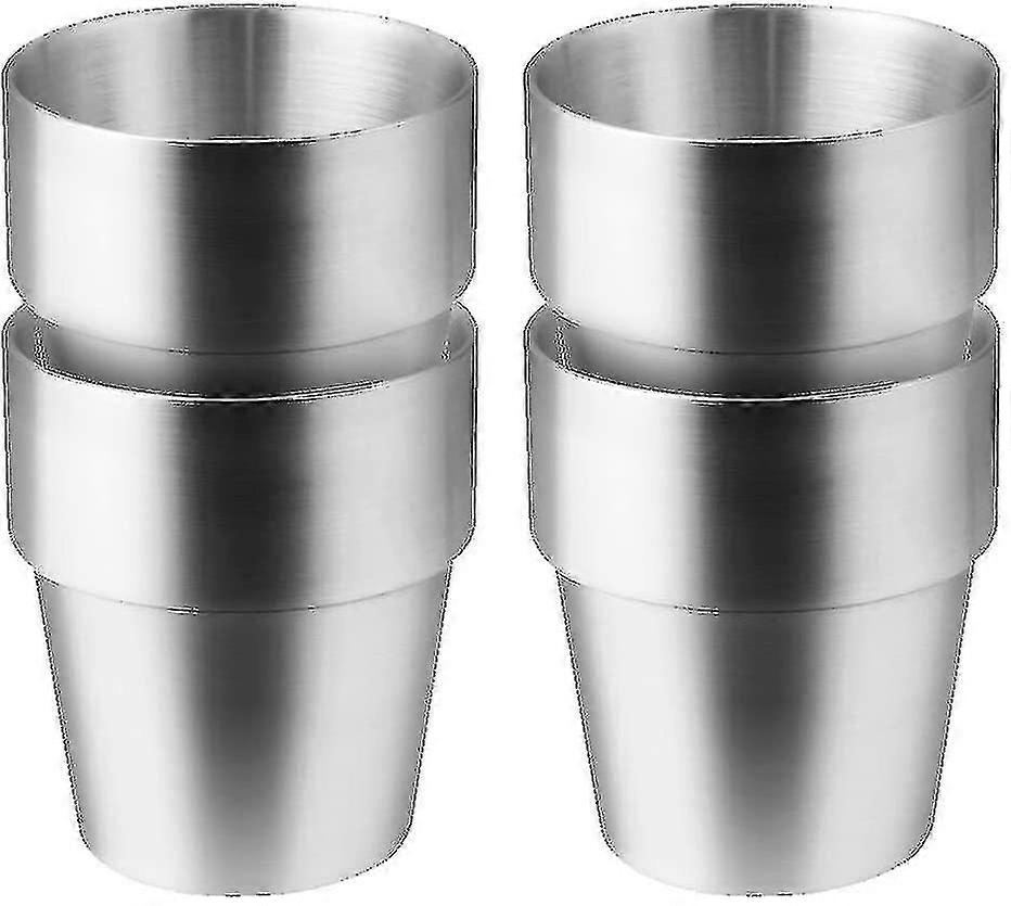 Tasses en acier inoxydable - Tasses en métal réutilisables empilables de qualité supérieure