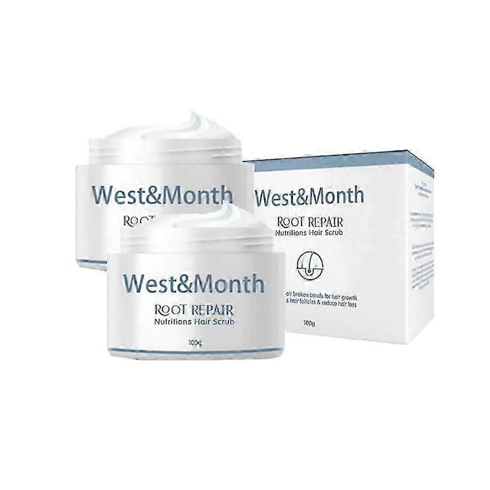 2pcs角質除去ヘアスクラブスカルプトリートメントかゆみ防止フケを減らす毛包環境を改善する深い栄養のある脂っこい除去