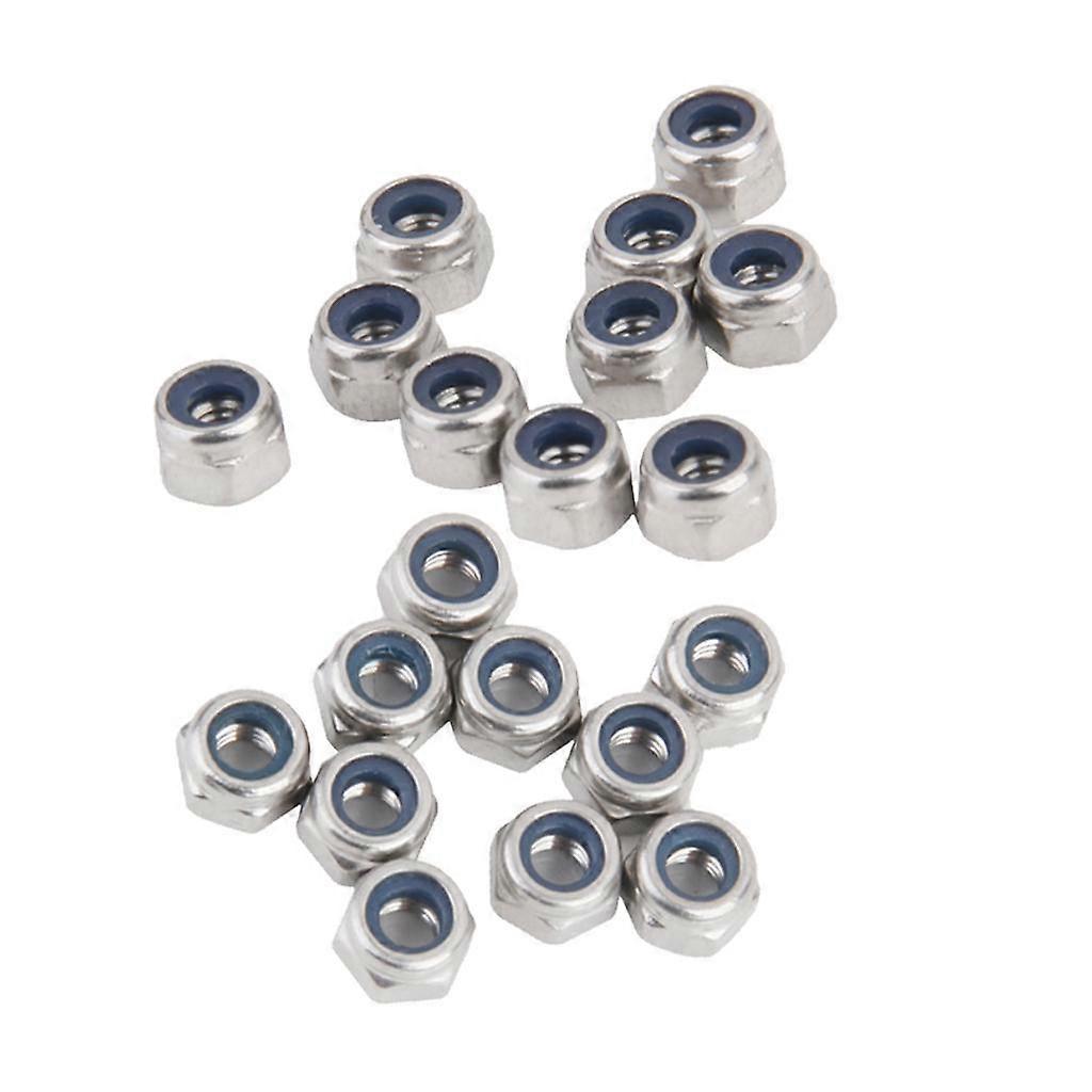 20x M4&M3 Stainless Steel A2 Nylon Collar Insert Self-lock Nuts Bolts Screws