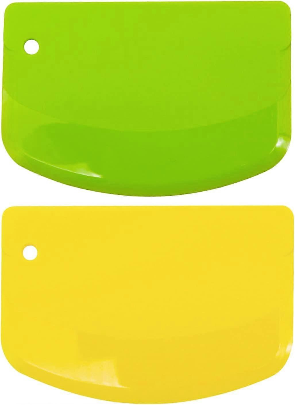 Plastic Dough Scraper Dough Cutter,Non-Sticky Cake Scraper Multipurpose Pastry Scraper Baking Tools Accessories for Cake Pizza Pastry Bread Baking,2Pc