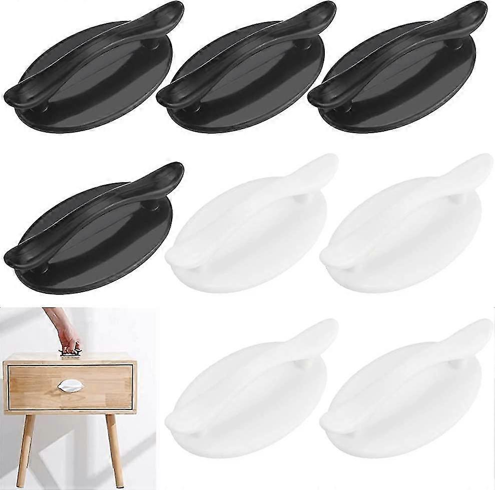 8 Pcs Cabinet Instantan Poigne En Abs 82.5mm Poigne De Porte Collante Autocollante Adhsif Porte Coulissante Poigne Auto-adhsive Pour Portes Fentres Ar
