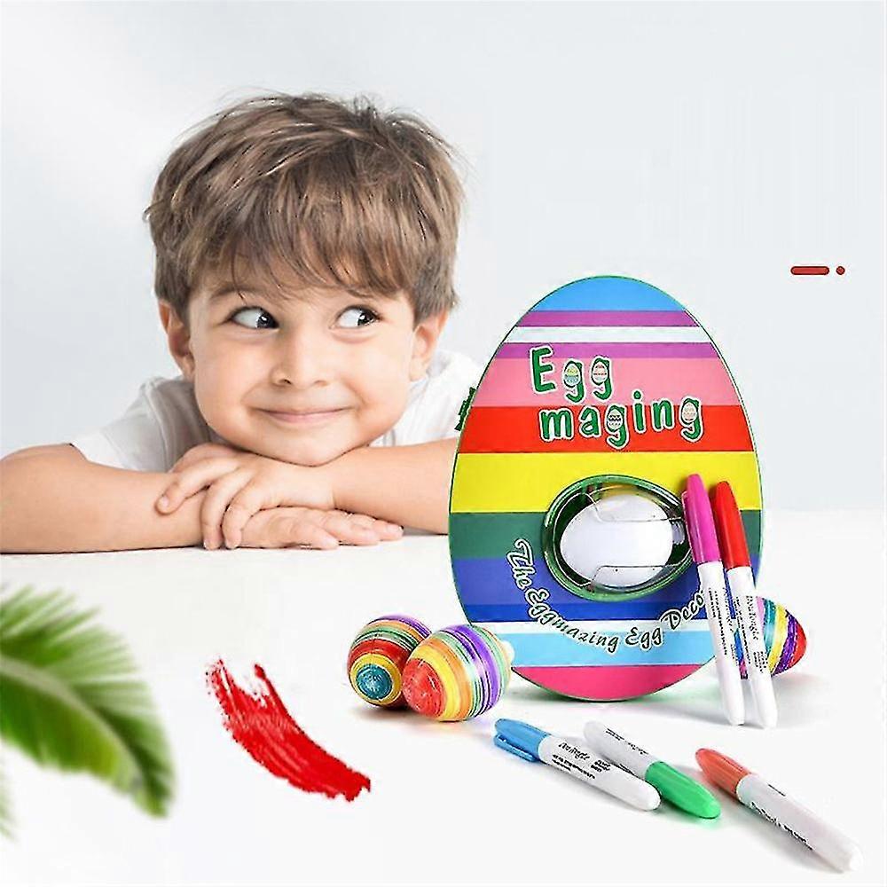 The Eggmazing Egg Easter Egg Set Electric Egg Decorating Spinner With Music & Led Lights Easter Gift