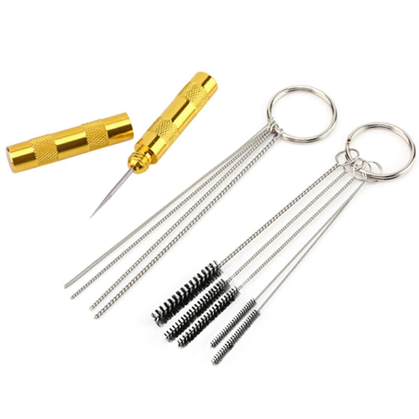 Airbrush Cleaning Repair Kit - Stainless Steel Needles, Brush Set with Fine Tips - 5 Brush Sizes from 2 to 5 mm